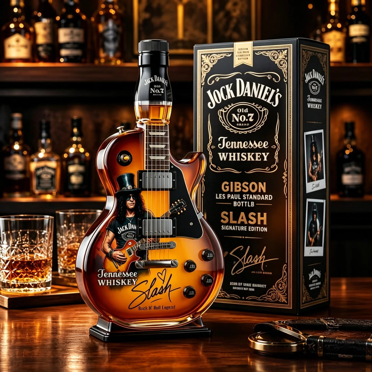 Guitar-Shaped Whiskey Decanter in Gift Box – image 8