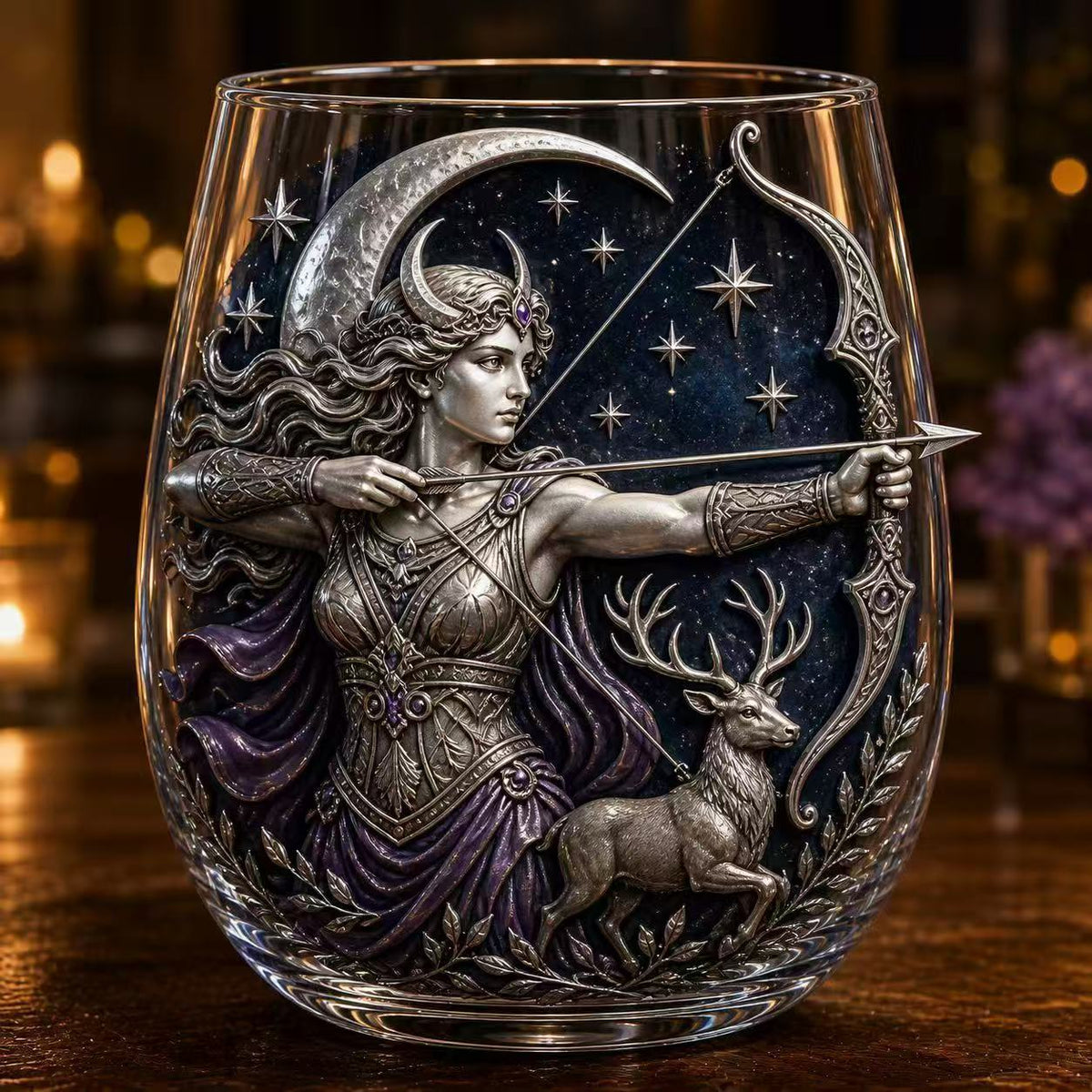 Mythology-Inspired Whiskey Glass for Collector Displays