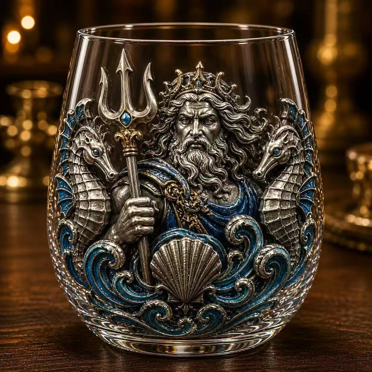 Mythology-Inspired Whiskey Glass for Collector Displays