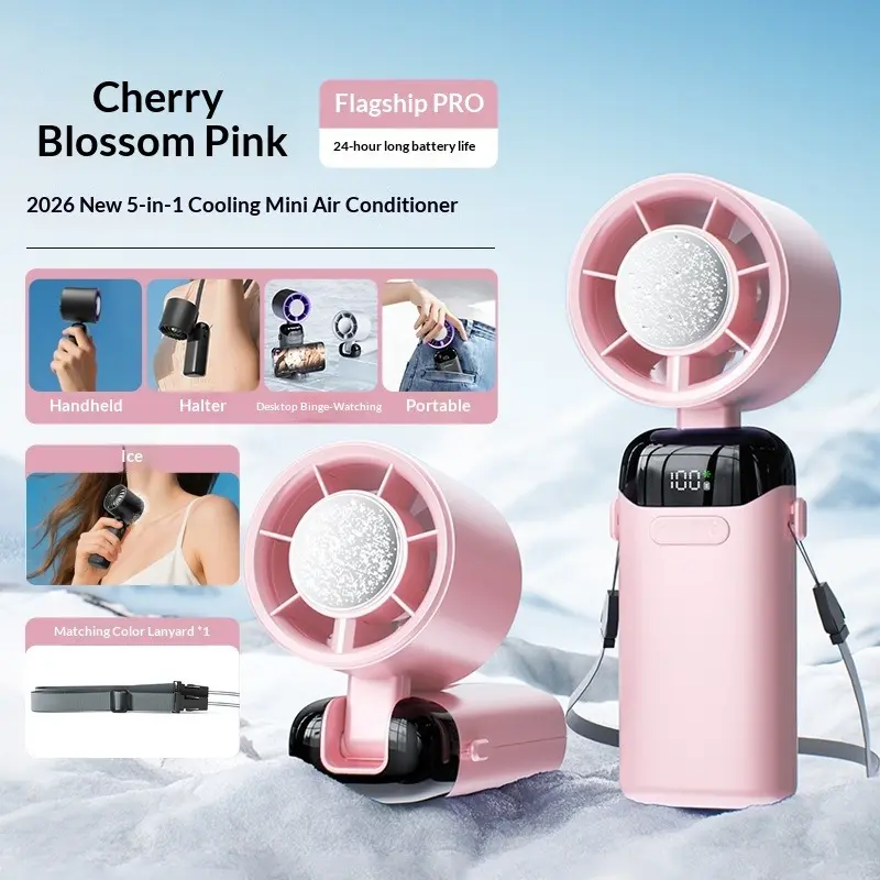 4-in-1 portable refrigeration handheld turbo fan with 200 speed settings