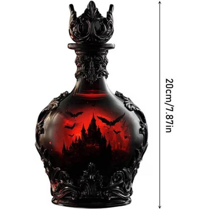 Bat Castle bottle with approximate dimensions