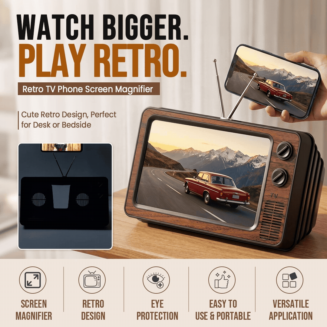 Retro TV Phone Screen Magnifier
