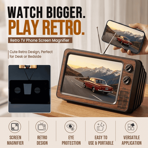 Retro TV Phone Screen Magnifier