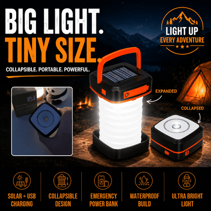Retractable Solar LED Camping Lantern