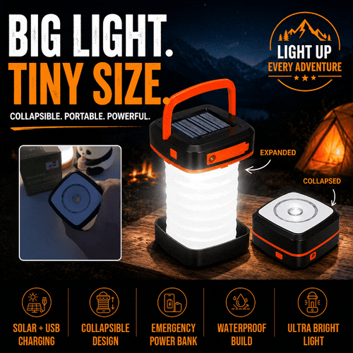 Retractable Solar LED Camping Lantern
