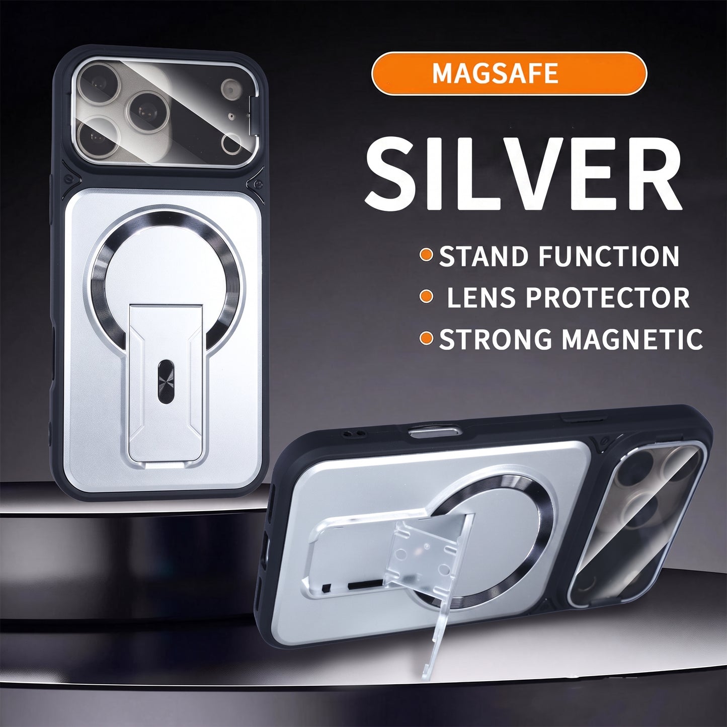 MagSafe Magnetic iPhone Case with Invisible Stand