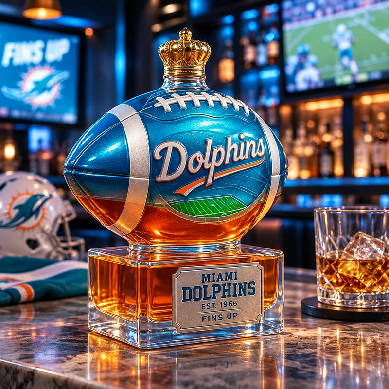 Football-Shaped Whiskey Bottle Display