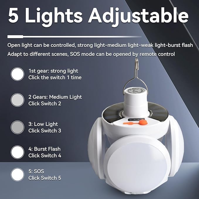 Foldable Solar Lamp 2 Pack