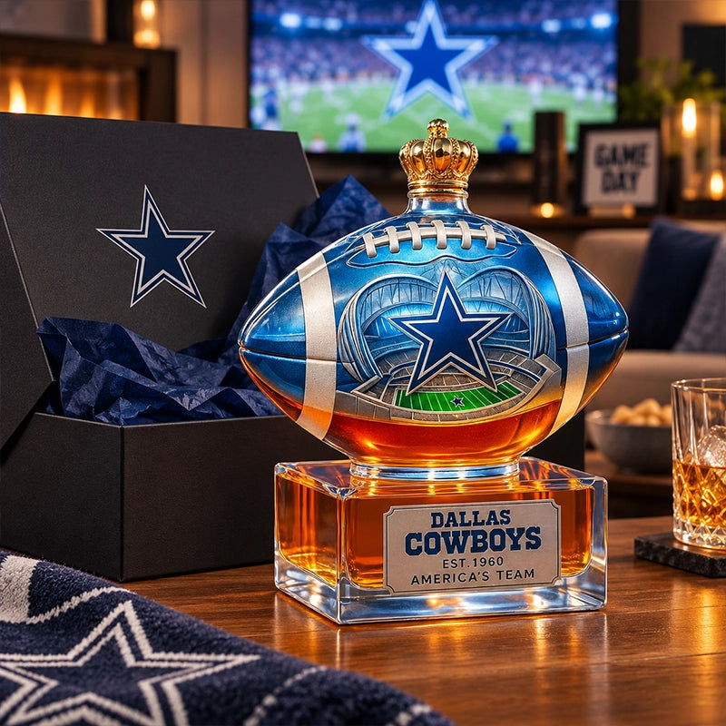 Football-Shaped Whiskey Bottle Display