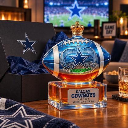 Football-Shaped Whiskey Bottle Display