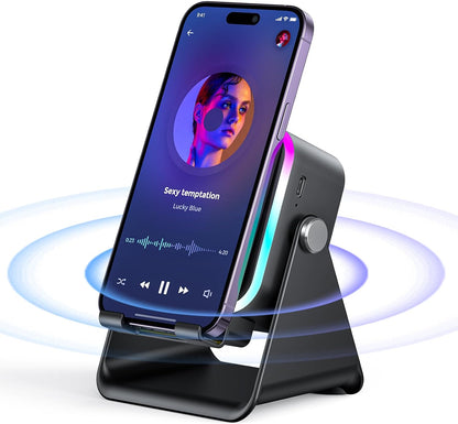 Wireless Induction Speaker with Adjustable Phone Stand