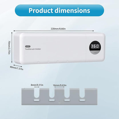 Wall-Mounted UV Toothbrush Sanitizer