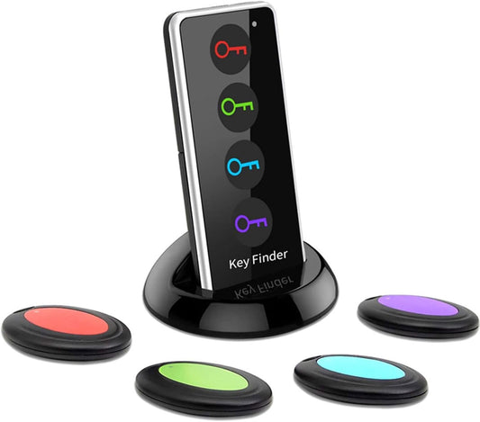 Key Finder Wireless RF Locator with 80dB+ Loud Beep & LED Light