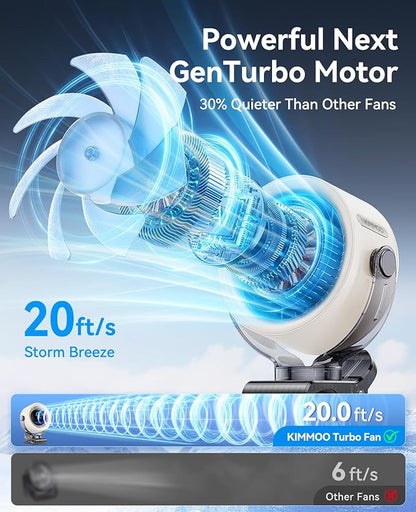 Rechargeable Portable Clip-on Fan