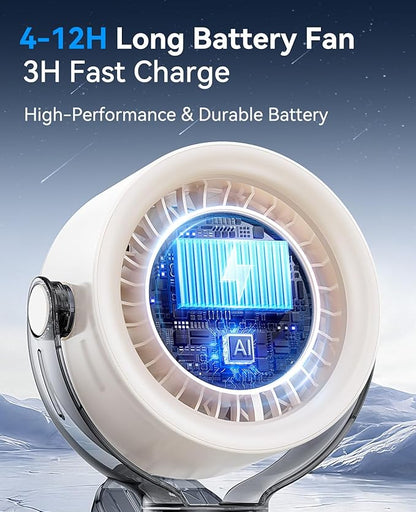 Rechargeable Portable Clip-on Fan