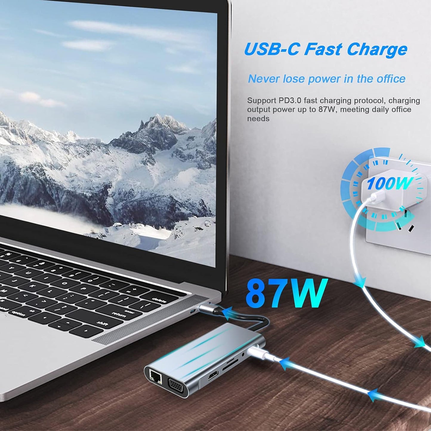 11-in-1 USB-C Laptop Docking Station & Adapter Hub