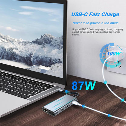 11-in-1 USB-C Laptop Docking Station & Adapter Hub