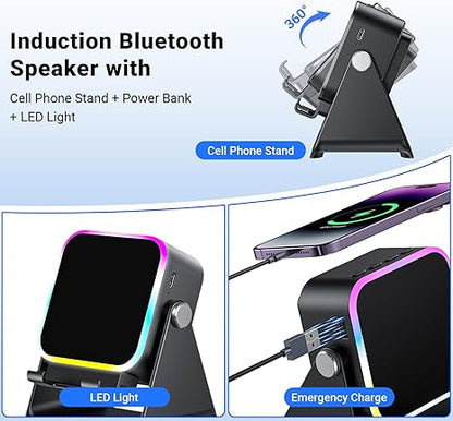 Wireless Induction Speaker with Adjustable Phone Stand