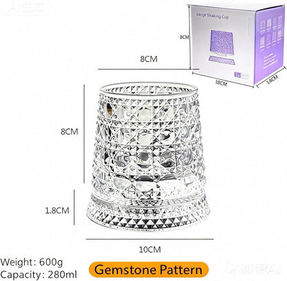 Rotating Whiskey Glass with LED Base – Unique Gift for Men & Home Bar