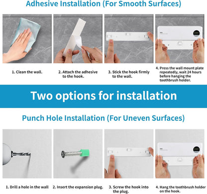 Wall-Mounted UV Toothbrush Sanitizer
