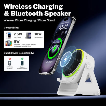 Wireless Induction Speaker with Adjustable Phone Stand