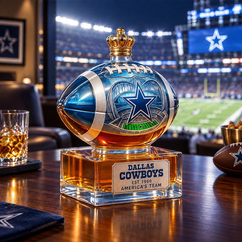 Football-Shaped Whiskey Bottle Display