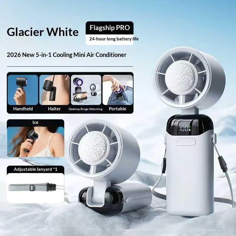 4-in-1 portable refrigeration handheld turbo fan with 200 speed settings