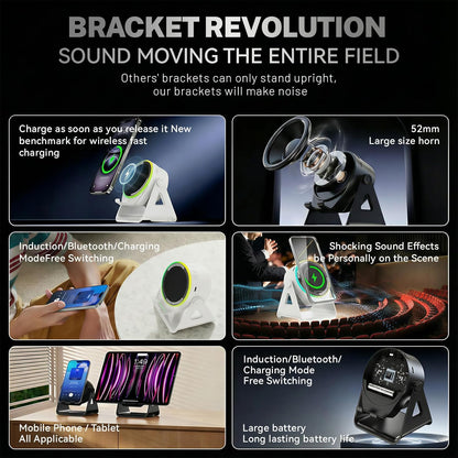 Wireless Induction Speaker with Adjustable Phone Stand