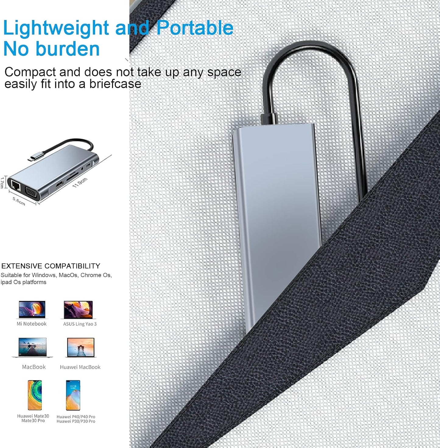 11-in-1 USB-C Laptop Docking Station & Adapter Hub