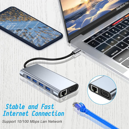 11-in-1 USB-C Laptop Docking Station & Adapter Hub