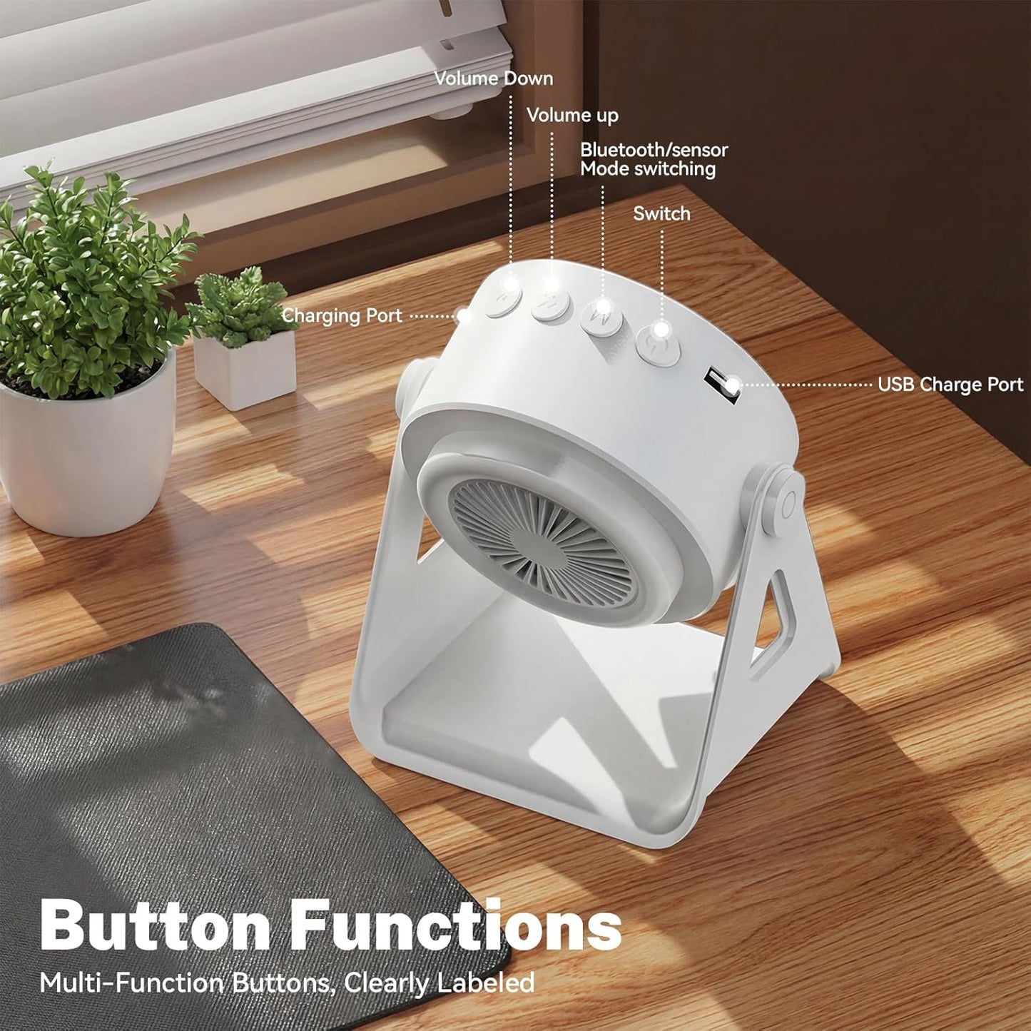 Wireless Induction Speaker with Adjustable Phone Stand