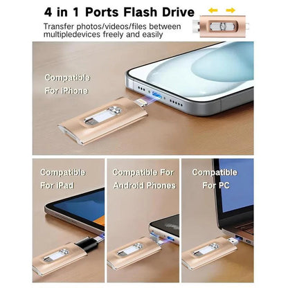 4-in-1 USB Flash Drive – iPhone, Android