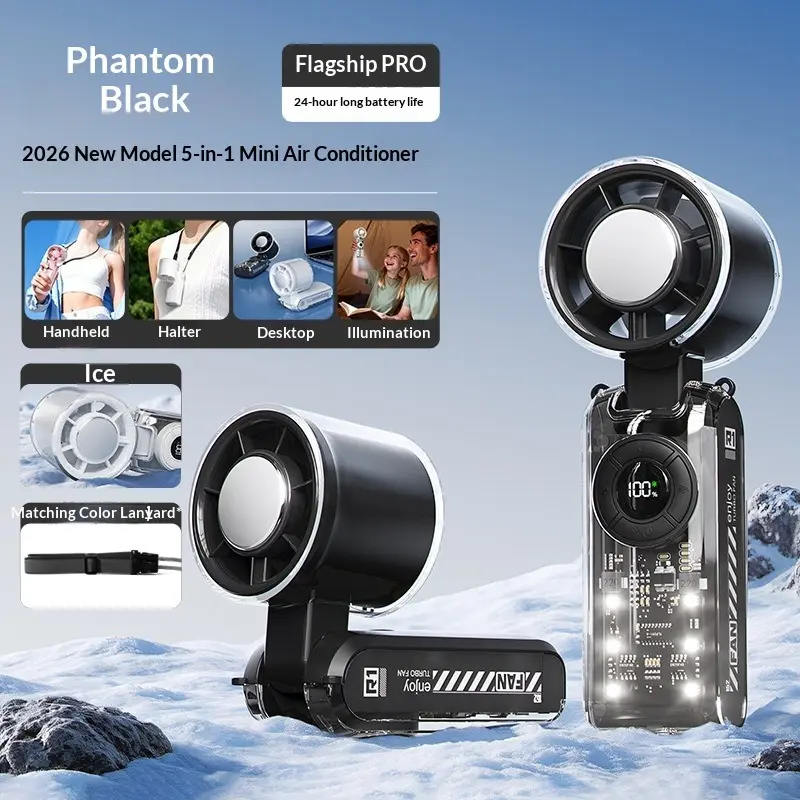 4-in-1 portable refrigeration handheld turbo fan with 200 speed settings