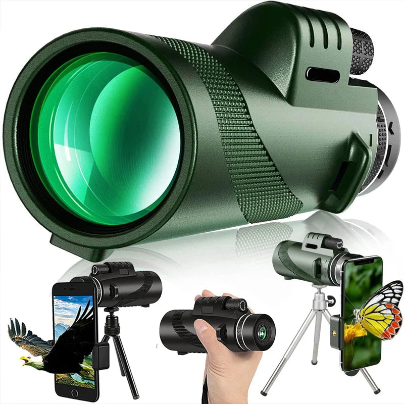 80x100 Telescope with Phone Clip and Tripod