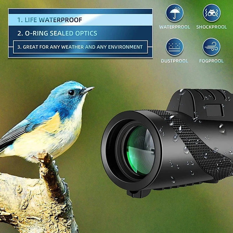80x100 Telescope with Phone Clip and Tripod