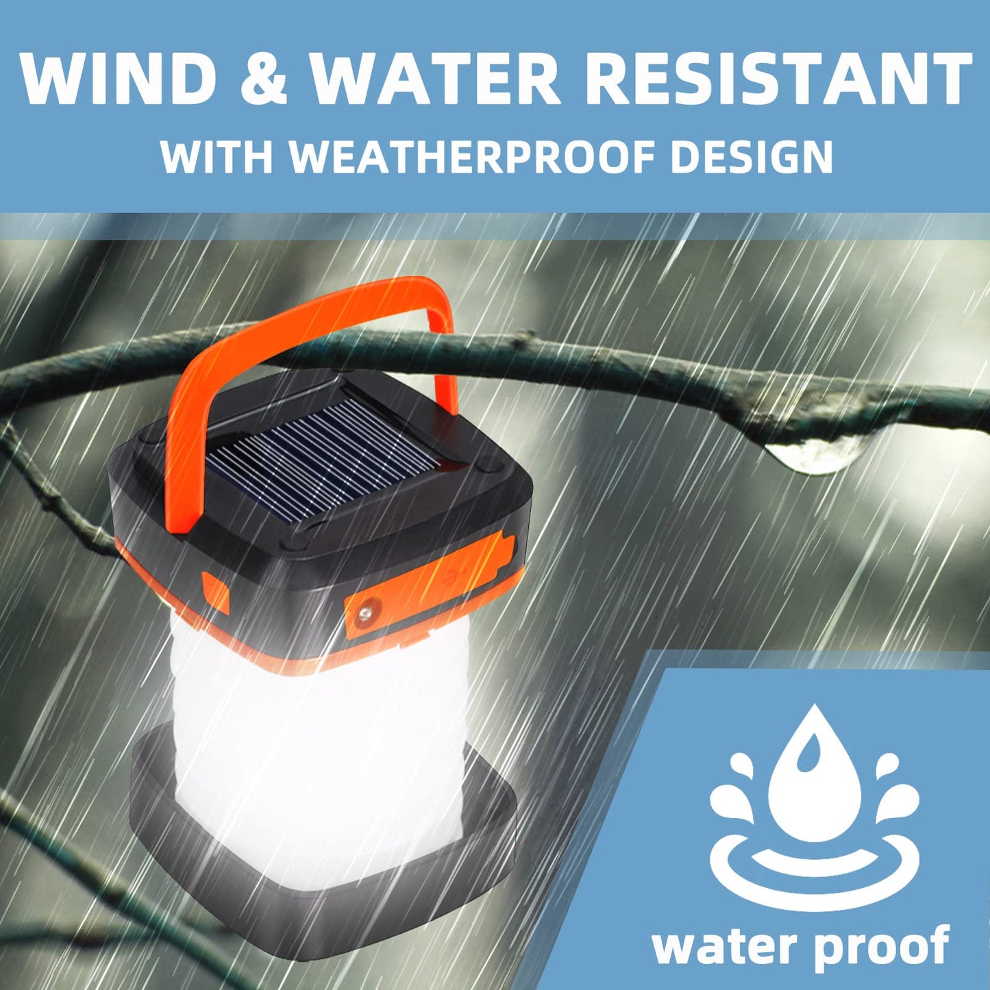 Retractable Solar LED Camping Lantern