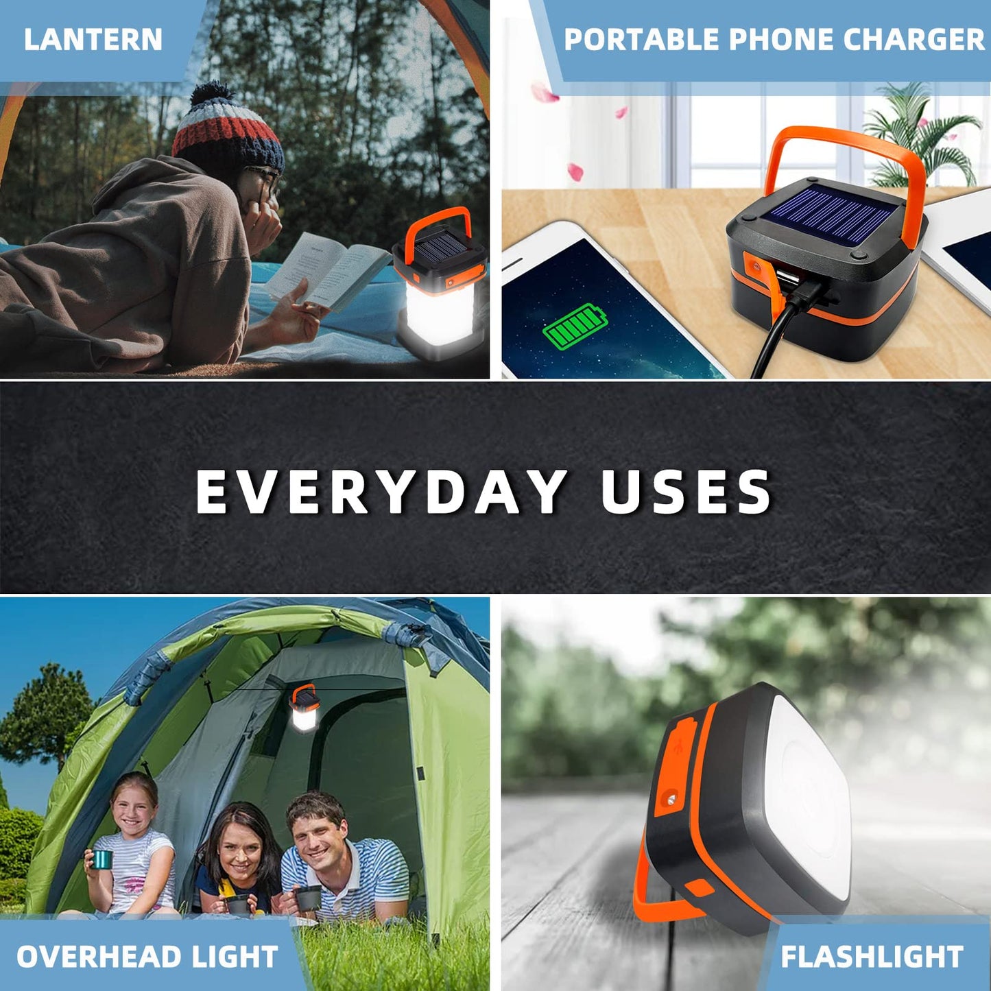 Retractable Solar LED Camping Lantern