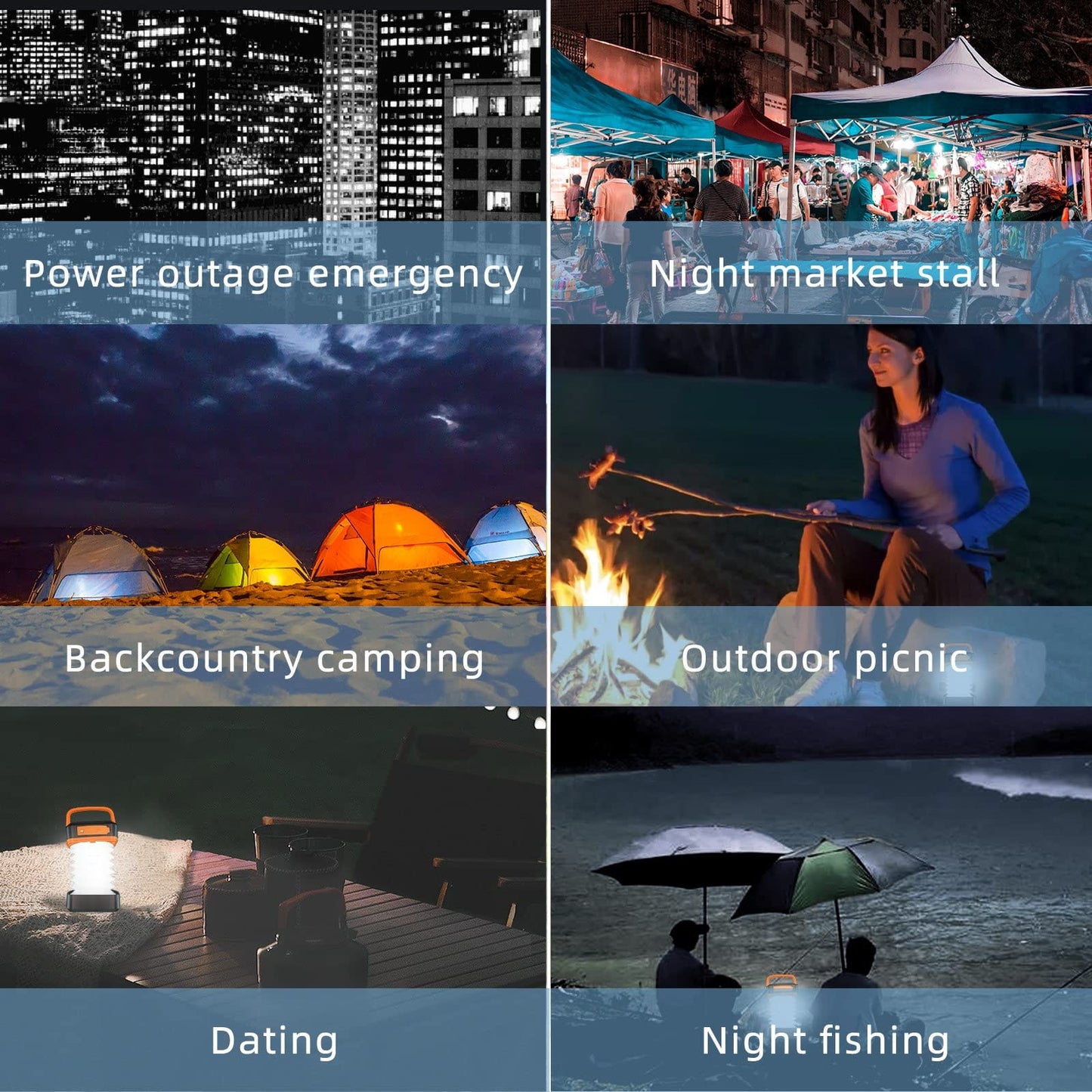 Retractable Solar LED Camping Lantern