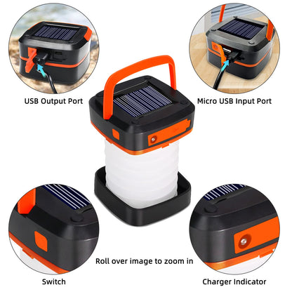 Retractable Solar LED Camping Lantern
