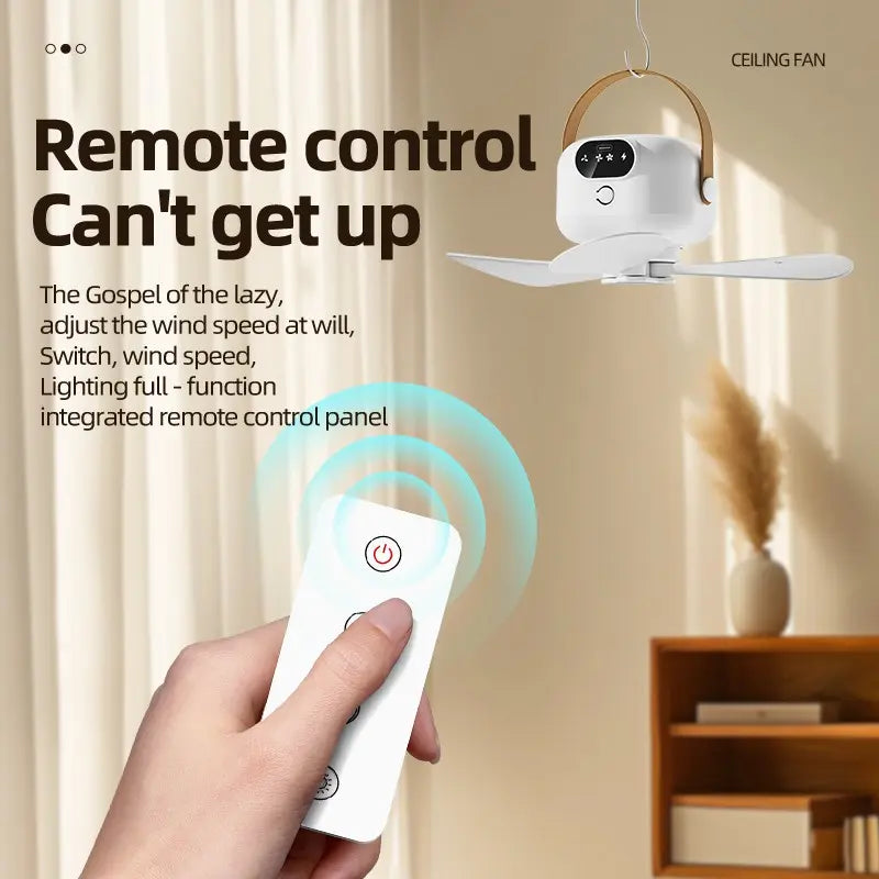 Rechargeable LED Ceiling Fan with Remote
