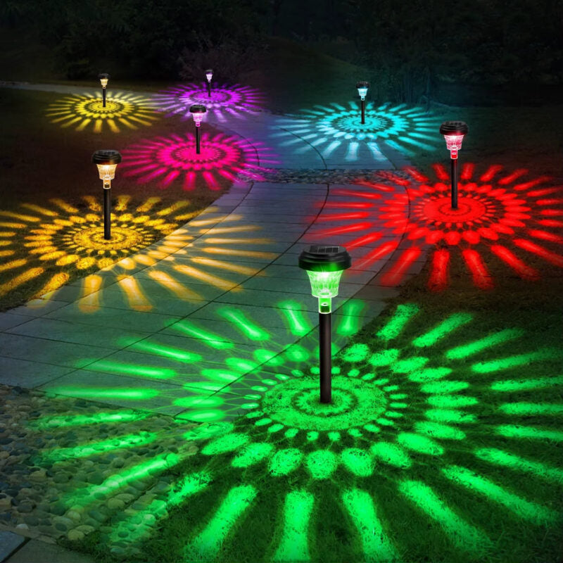 Rainbow Solar Projection Garden Lights – 2 Pack
