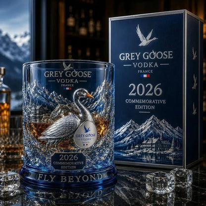 Grey Goose 2026 Commemorative Whiskey Glass for Home Bar Display