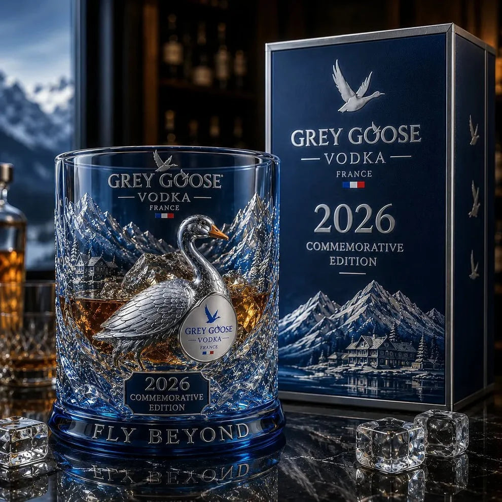 Grey Goose 2026 Commemorative Whiskey Glass for Home Bar Display