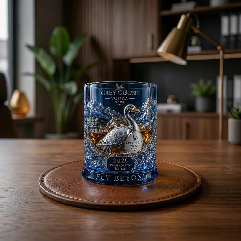 Grey Goose 2026 Commemorative Whiskey Glass for Home Bar Display