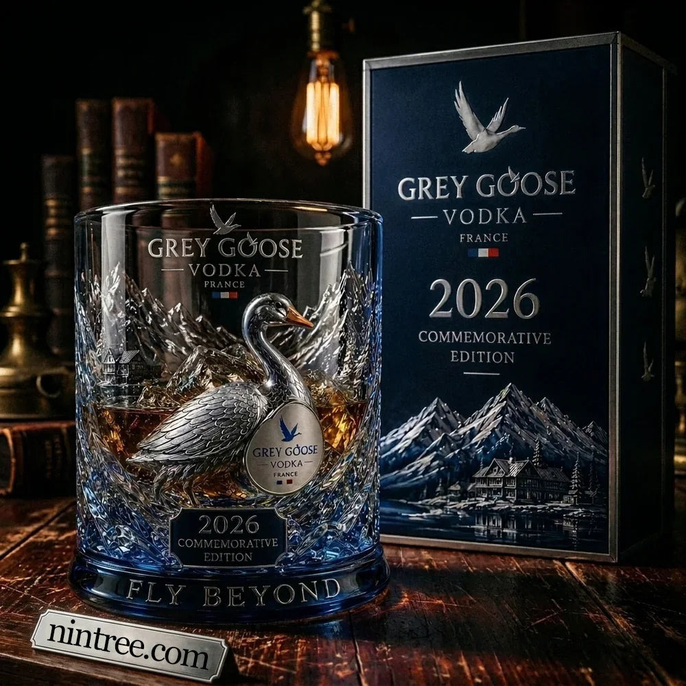 Grey Goose 2026 Commemorative Whiskey Glass for Home Bar Display