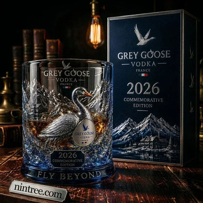 Grey Goose 2026 Commemorative Whiskey Glass for Home Bar Display