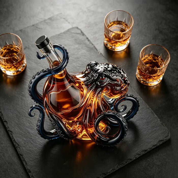 3D Octopus Glass Decanter – 350 ml Collector Bottle