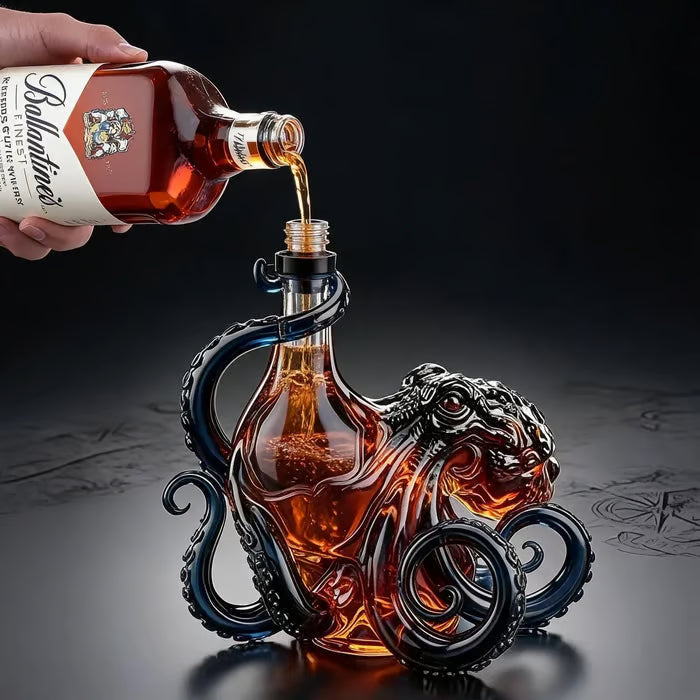 3D Octopus Glass Decanter – 350 ml Collector Bottle