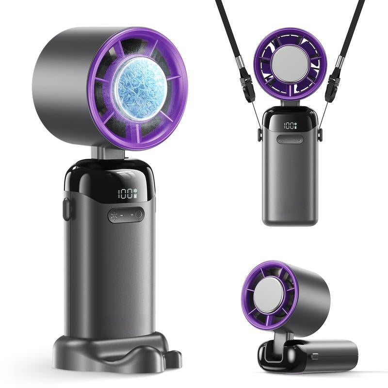 4-in-1 portable refrigeration handheld turbo fan with 200 speed settings