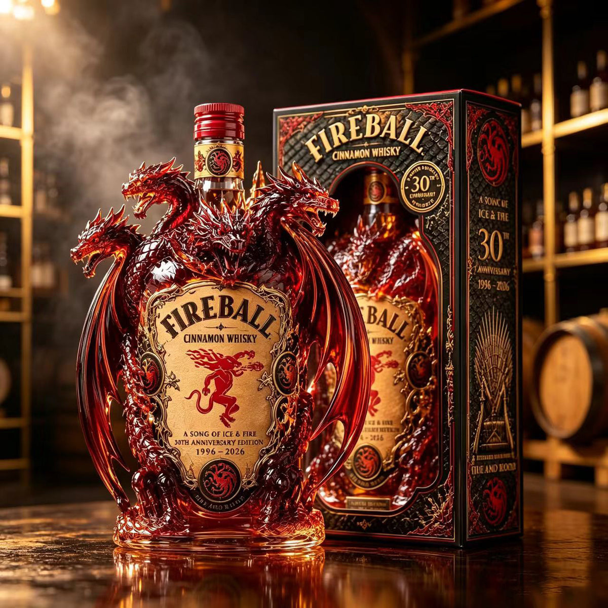 Fireball Dragon Throne Whiskey Bottle Display